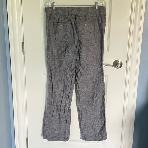 Athleta Bali heathered linen drawstring wide leg Pants 47157 - Picture 8 of 15